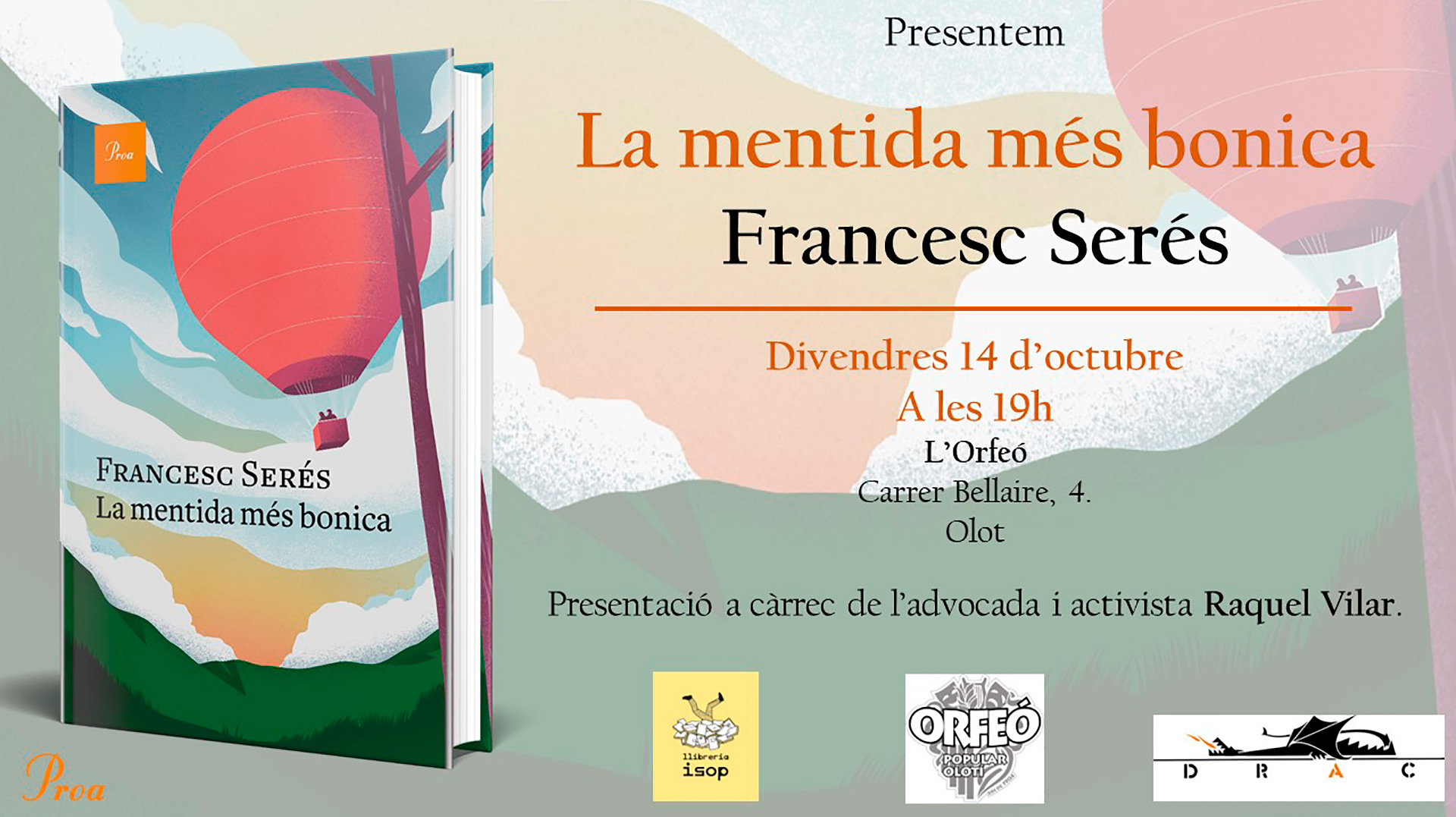 Presentació del llibre ‘La mentida més bonica’ de Francesc Serés