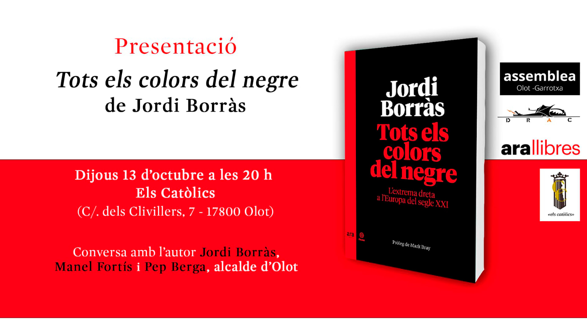 Presentació del llibre ‘Tots els colors del negre’ de Jordi Borràs