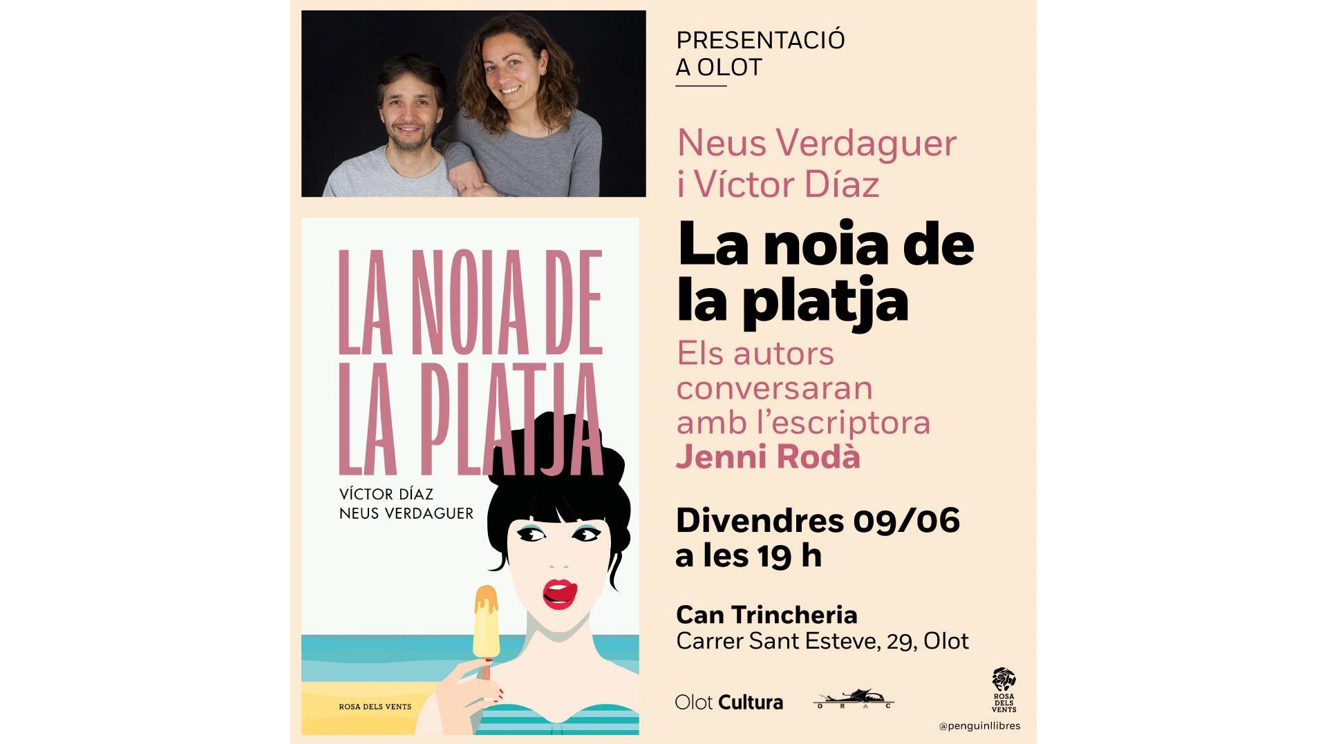 Presentació del llibre ‘La noia de la platja’ de Neus Verdaguer i Víctor Díaz