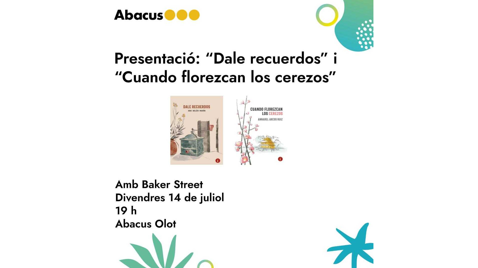 Presentació “Dale recuerdos” i “Cuando florezcan los cerezos”