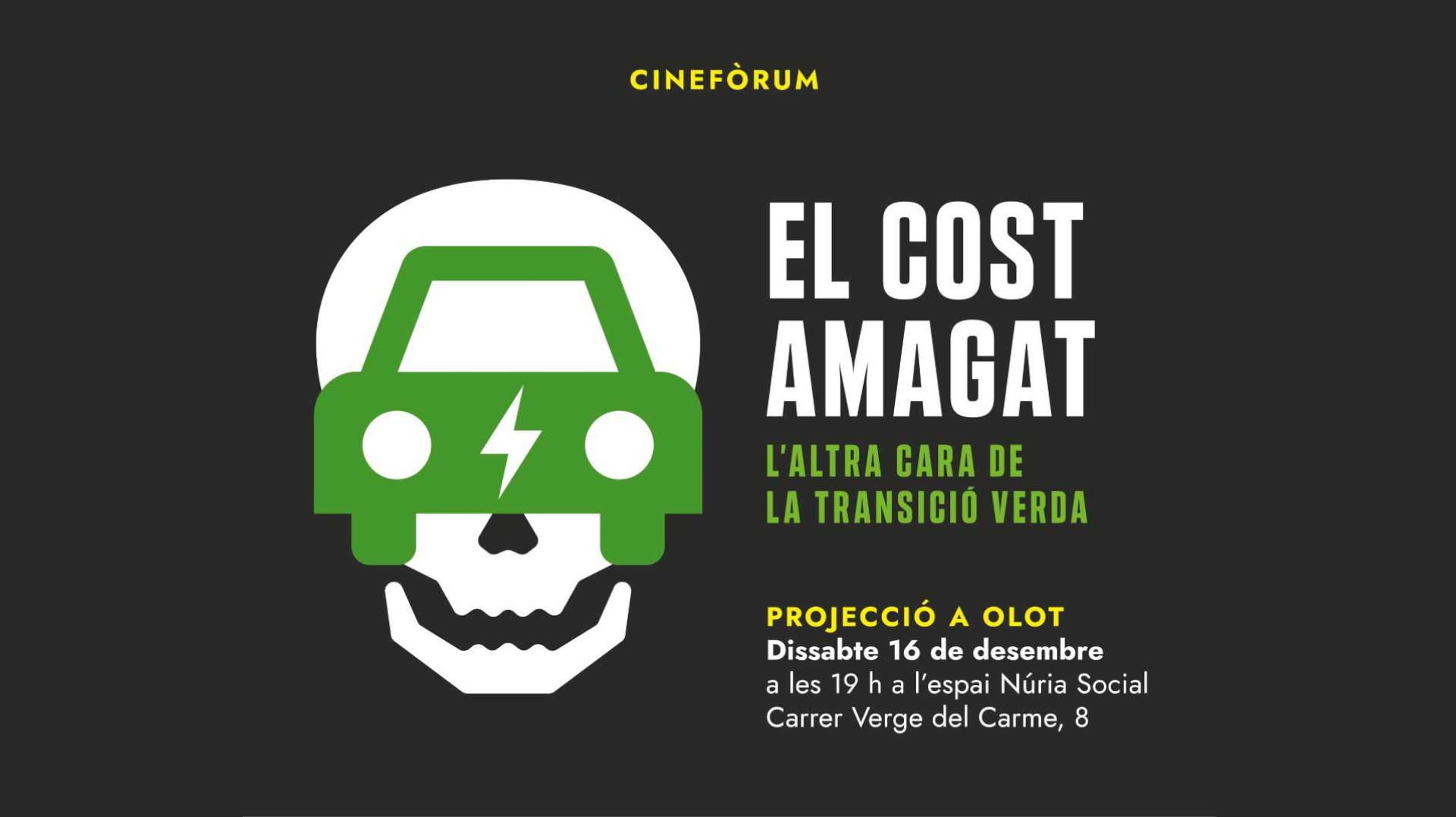 Projecció d'”El cost amagat: l’altra cara de la transició verda”