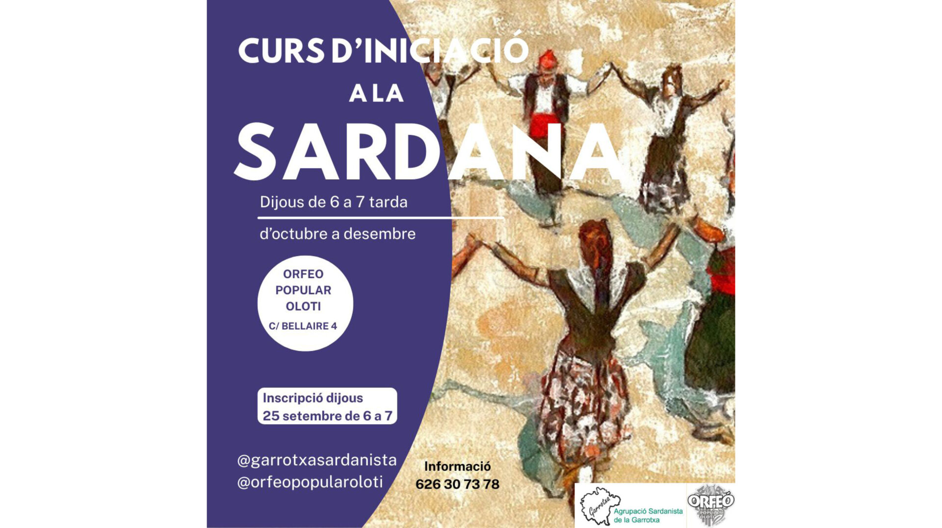 L’Orfeó i l’Agrupació Sardanista de la Garrotxa impulsen un curs d’iniciació a la sardana
