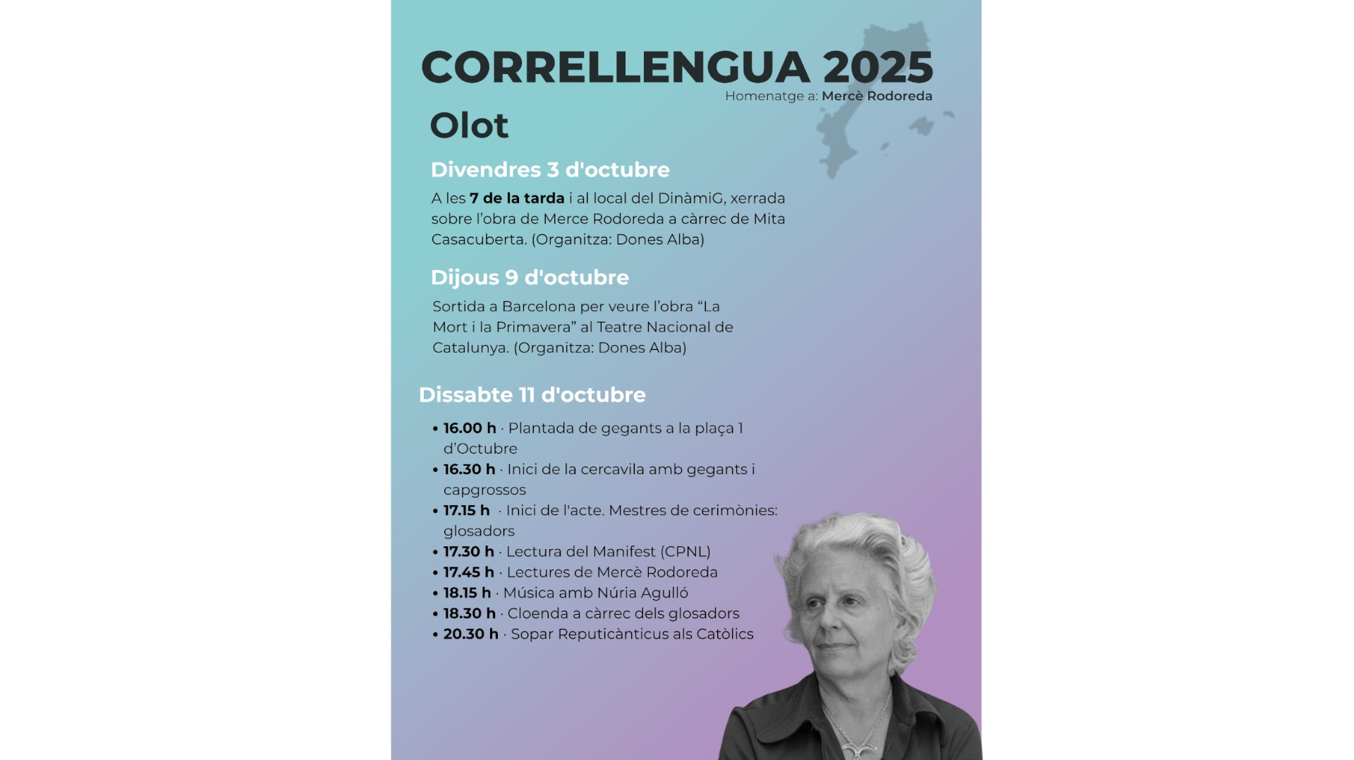 Correllengua 2025: homenatge a Mercè Rodoreda