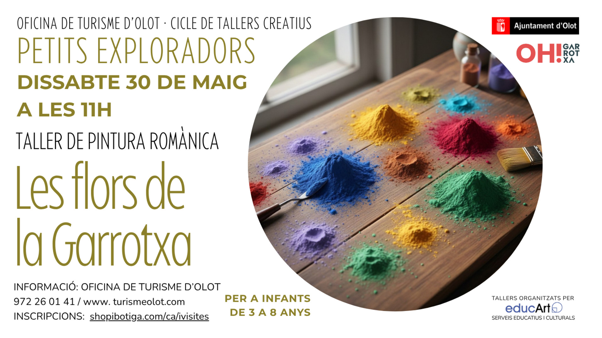 Taller de pintura romànica: "Les flots de la Garrotxa"